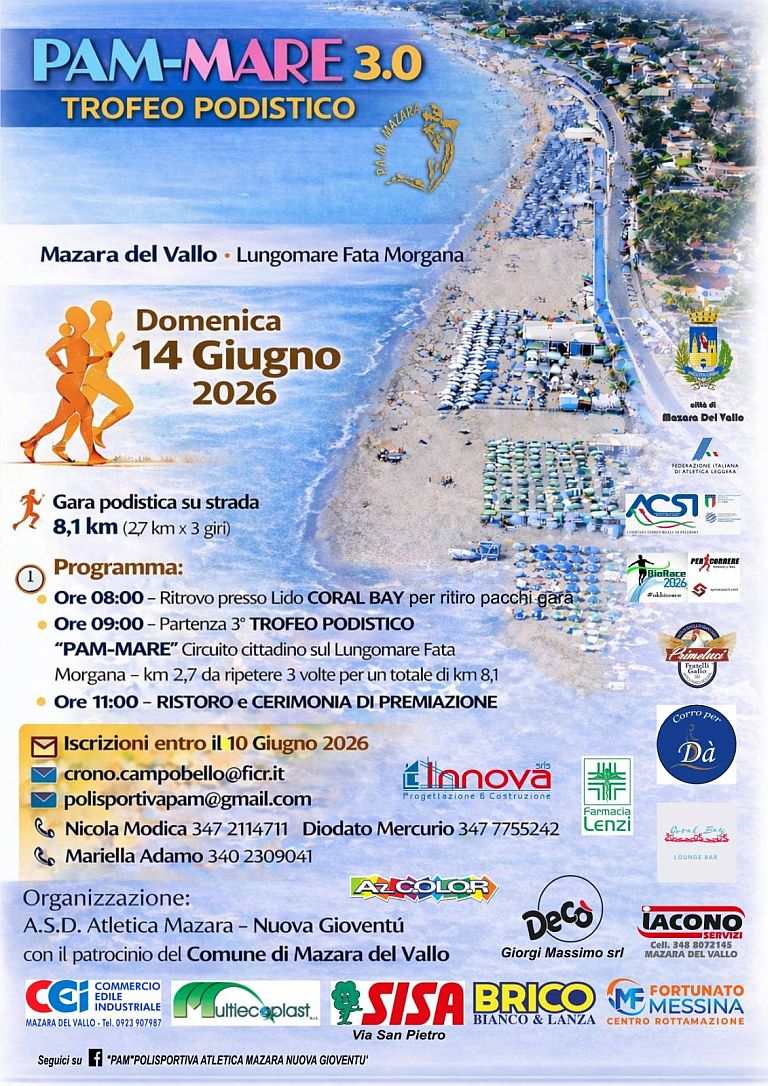 3° Trofeo Podistico Pam Mare